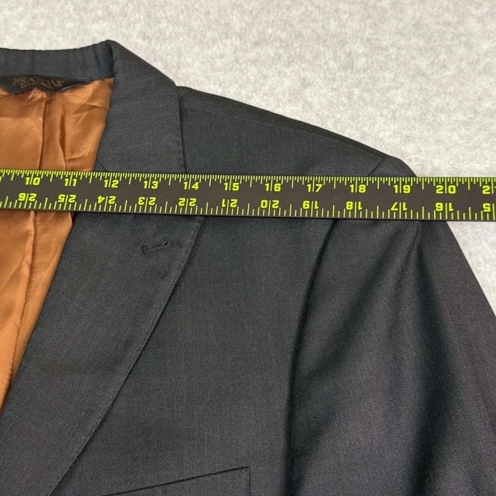 JOS. A. BANK Men's Blazer‎ Size 42L 100% Wool Slim-Fit Sport Coat Black Jacket